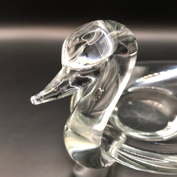 Clear Glass Trinket Swan Dish - Picture 3 of 6